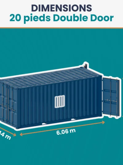 Conteneur 20 Pieds DRY Double Door Neuf