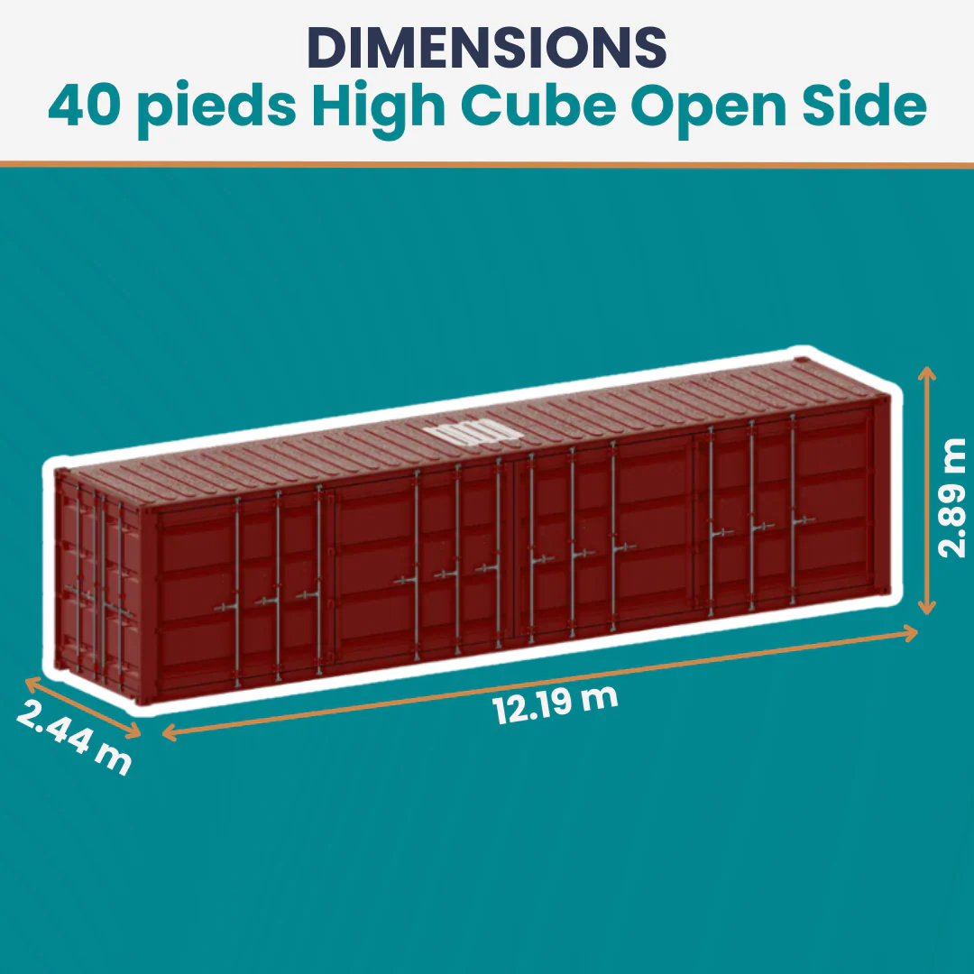 Conteneur 40 Pieds HC Open Side Occasion