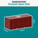Conteneur 20 Pieds DRY Open Side Occasion